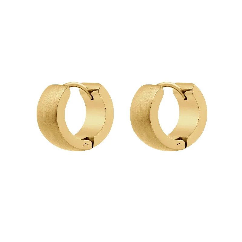 Hoop earrings with gold accents for a warm, elegant statement piece-Brushed Hera Hoops