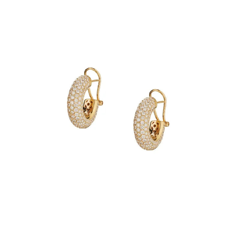 Best hoop earrings with stacked layers for a dimensional and bold look-DIAMOND PAVÉ EARRINGS