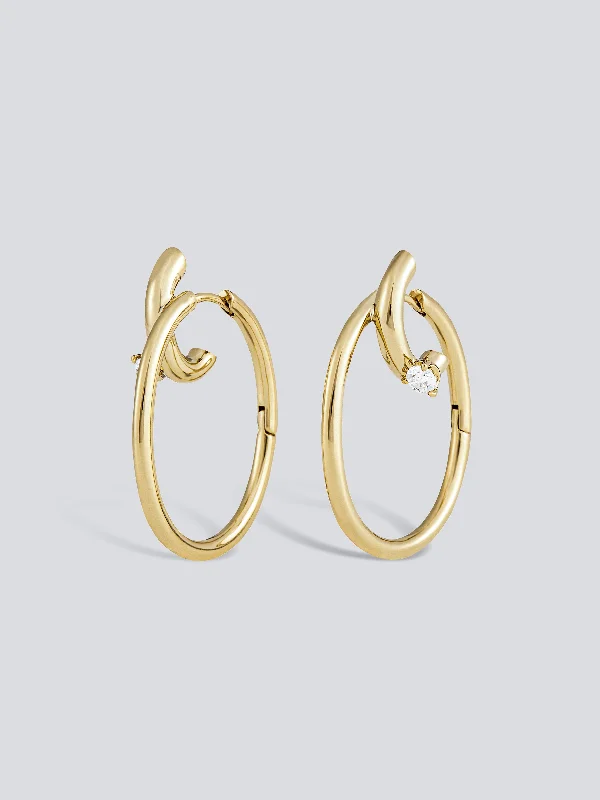 Best hoop earrings with gemstone accents for a colorful and elegant appearance-Double Oval Hoop Earrings