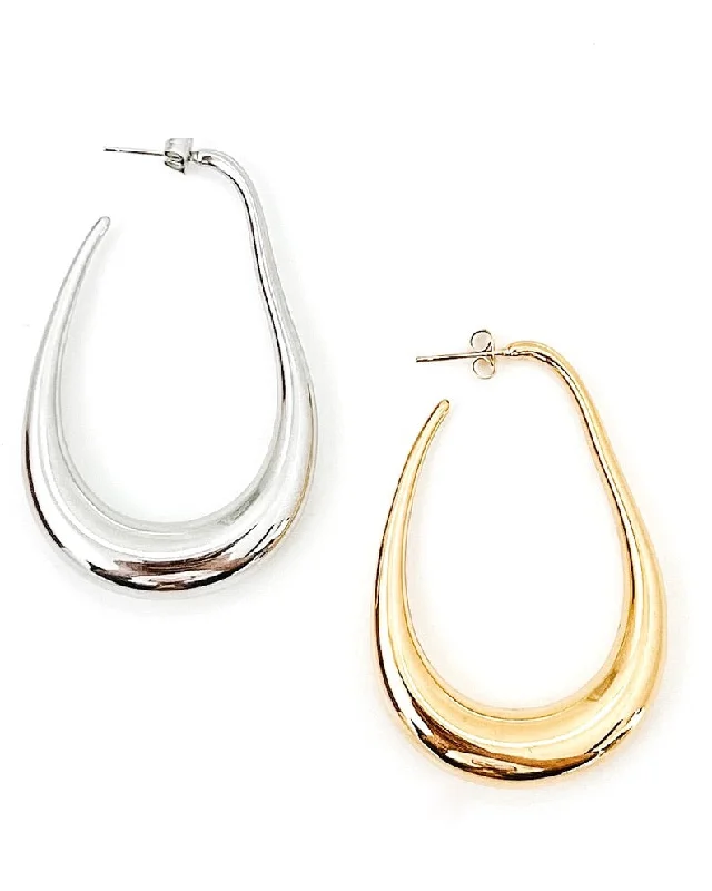 Best hoop earrings with angel wing accents for a spiritual and meaningful design-Edfina Large Hoop Earrings || Choose Color