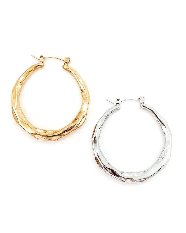 Hoop earrings with heart-shaped frames for a romantic and feminine look-Elvie Hoop Earrings || Choose Color