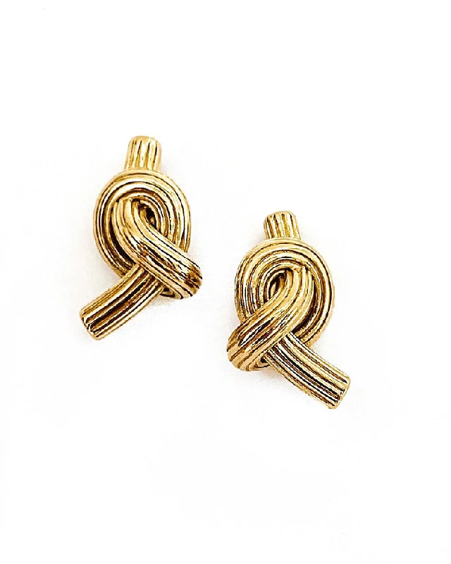 Best hoop earrings with custom designs for a personalized, unique accessory-Empeni Knot Earring Stud