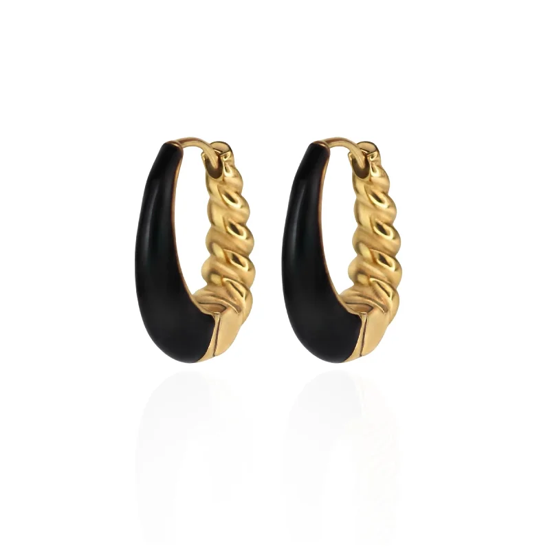 Hoop earrings with oversized pearl accents for a statement-making look-Enemies to Lovers Hoops