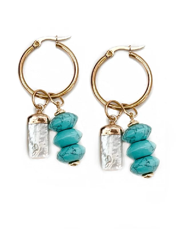 Best hoop earrings with delicate chain details for a trendy and stylish design-Enita Charm Hoop Earrings