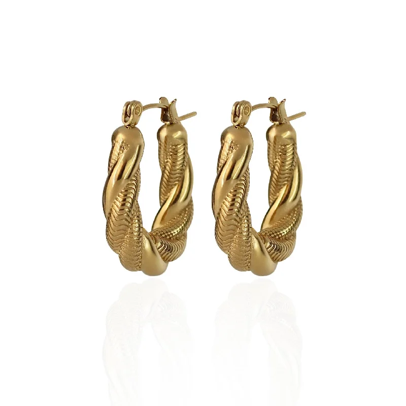 Hoop earrings with oversized designs for a bold, fashion-forward statement-Garland Hoops