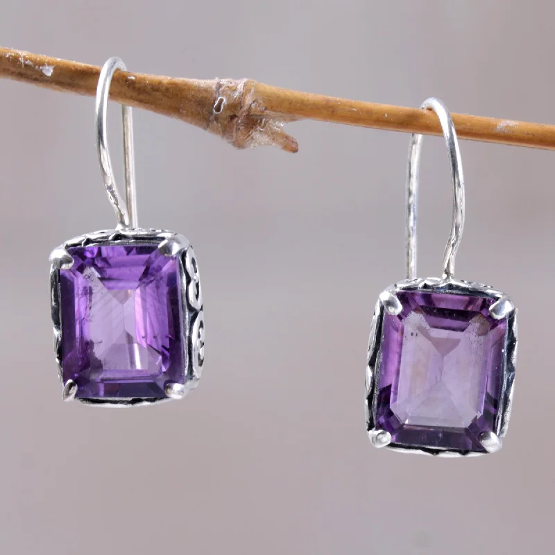 Best hoop earrings with detachable studs for a versatile and adjustable accessory-Imagine Amethyst & Sterling Silver Earrings