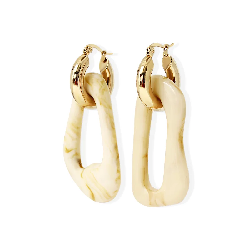 Classic hoop earrings with a thin profile for a sleek and subtle style-LOTTIE Earrings - Gold