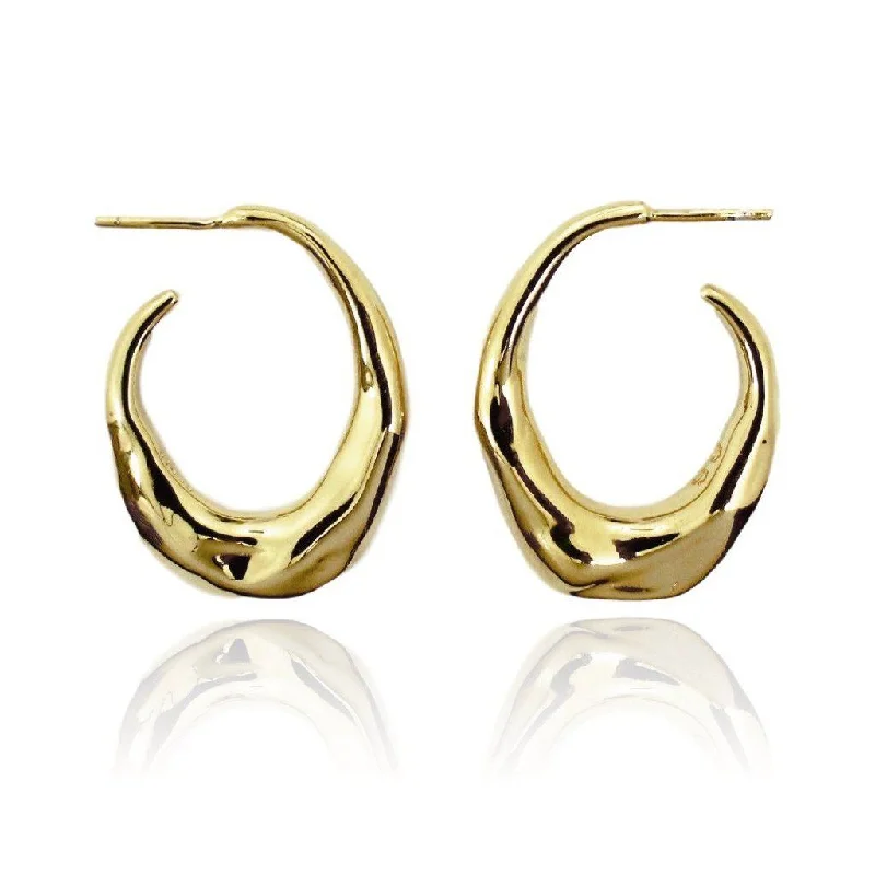 Hoop earrings with resin accents for a bold and colorful design-PANAREA Earrings - Gold