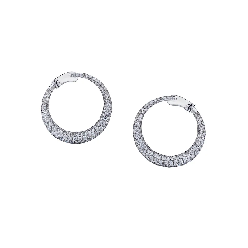 Best hoop earrings with gold for a luxurious and timeless look-PAVÉ DIAMOND WRAP EARRINGS