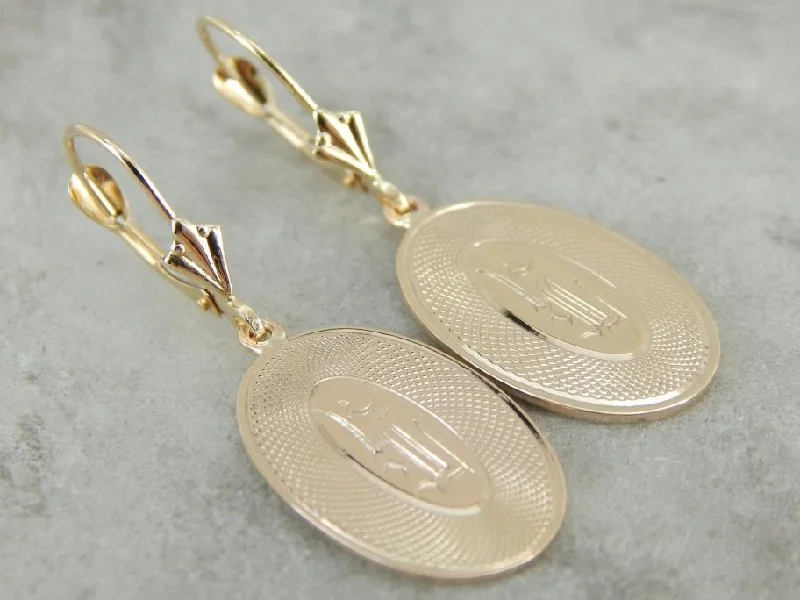 Best hoop earrings with asymmetrical designs for a fashion-forward, avant-garde look-Pretty Antique Gold Cufflink Earrings