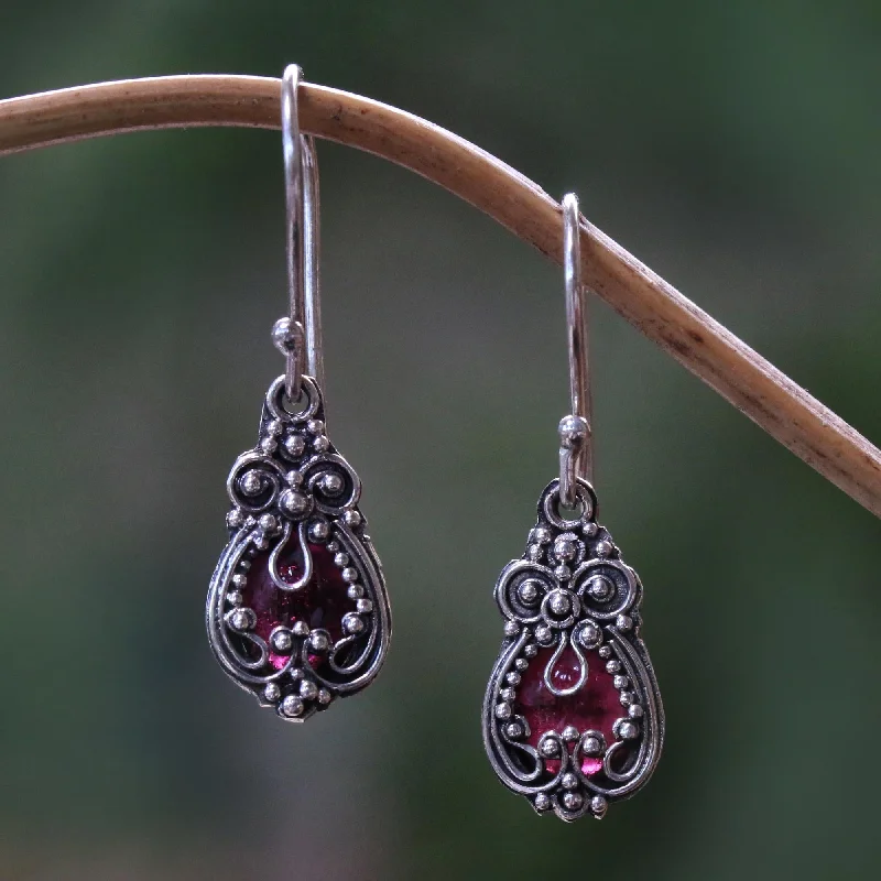 Best hoop earrings with detachable studs for a versatile and adjustable accessory-Red Blossoms Earrings