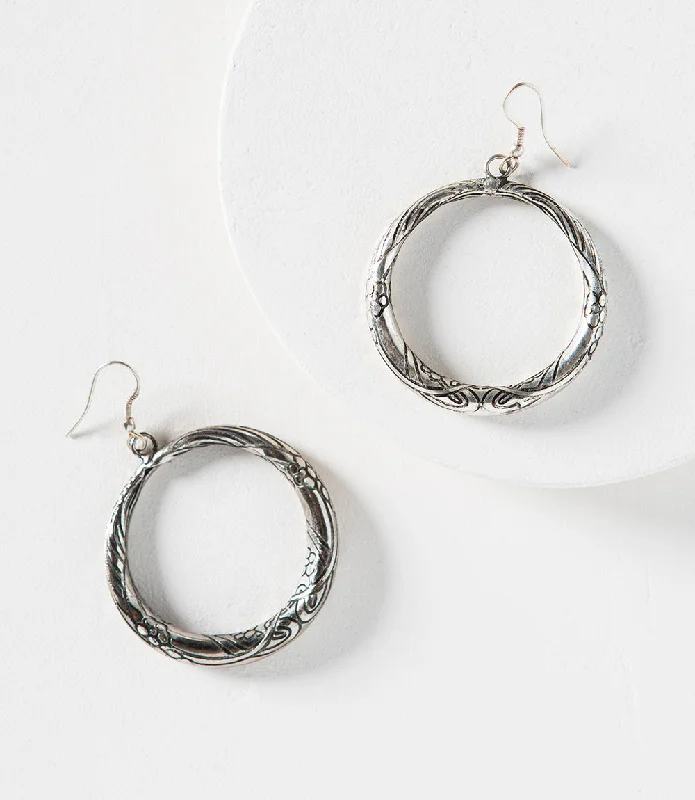 Hoop earrings with polished metal for a shiny and high-quality finish-Selene Hoop Earrings