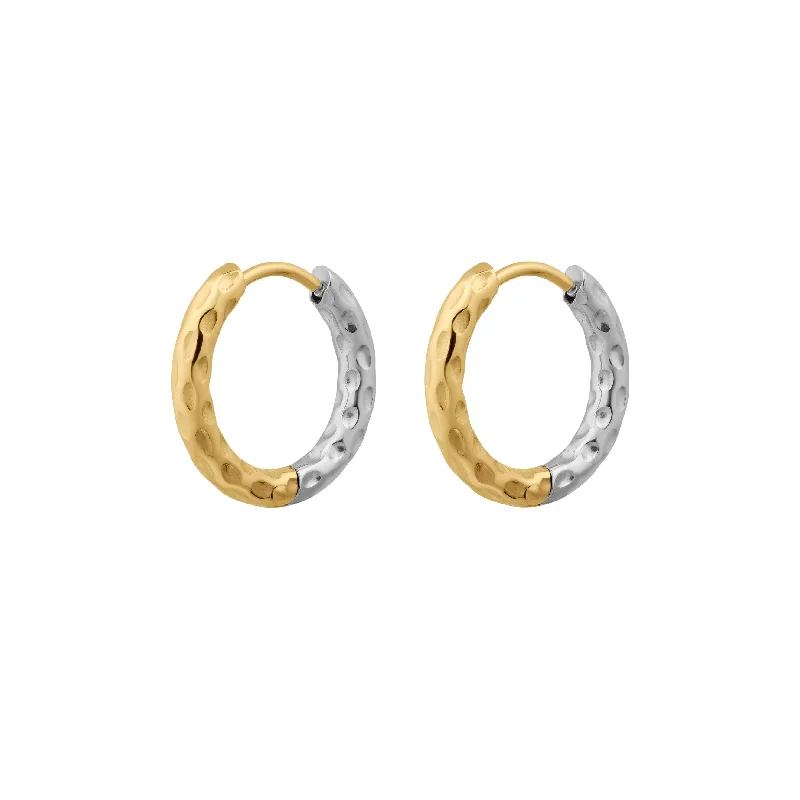 Small hoop earrings for a delicate and understated everyday wear-Tan Line Hoops