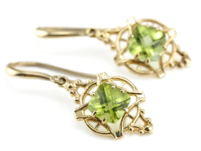 Best hoop earrings with baroque pearls for a luxurious and elegant vibe-The Vera Peridot Yellow Gold Earrings