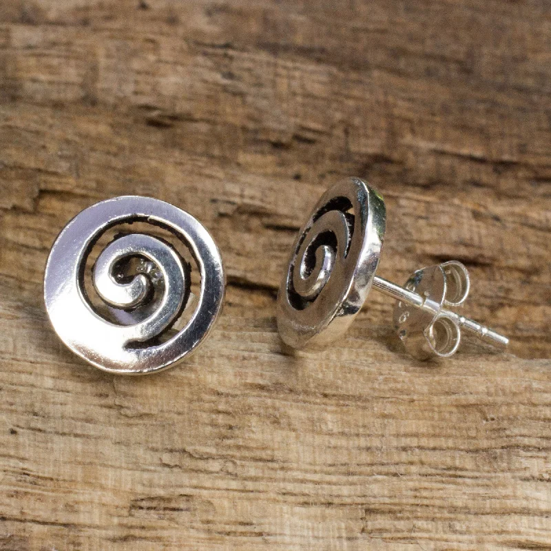 Best hoop earrings with smooth ceramic finishes for a polished, clean style-Transformation Silver Button Earrings