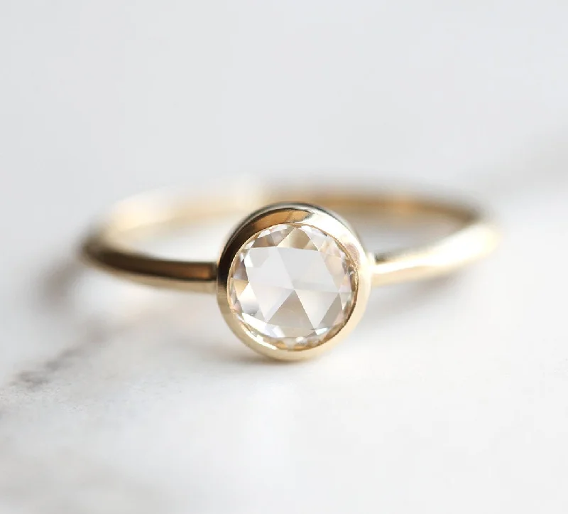 Engagement rings with vine-inspired topaz bands -Rhonda Diamond Ring