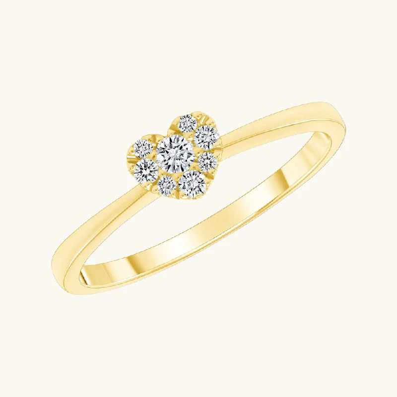 Engagement rings with trillion-cut peridot accents -The Love Note Diamond Heart Promise Ring