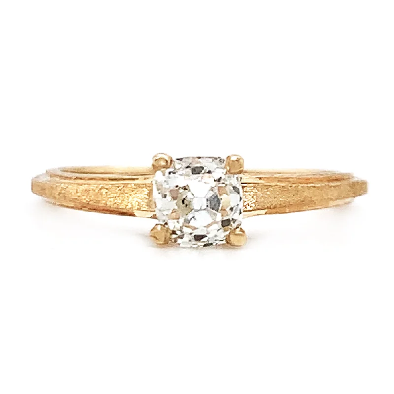 Engagement rings with asscher-cut jade for class -Peruzzi Diamond Yellow Gold Solitaire Ring - "Timeless Treasure"