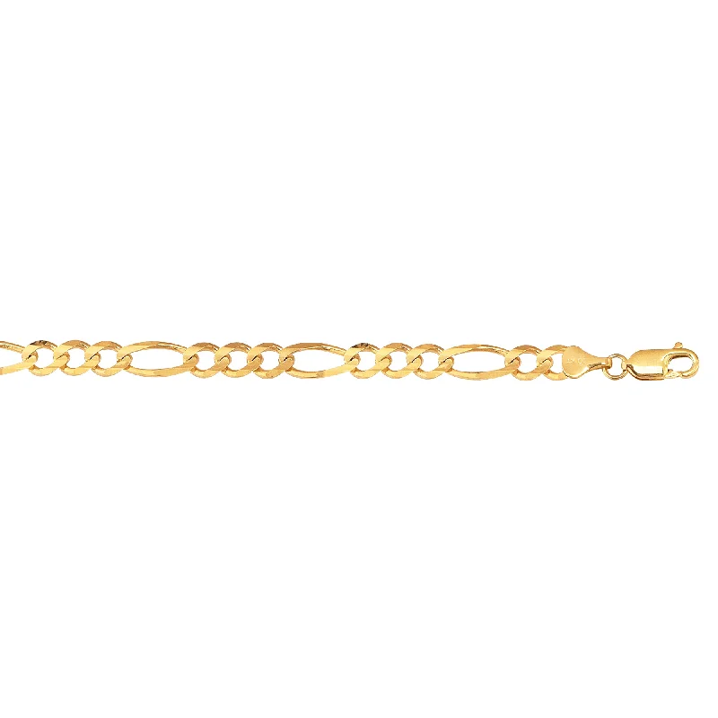 Necklaces and pendants with ocean-inspired designs for a refreshing, beachy feel-10K Gold 6.6mm Figaro Chain