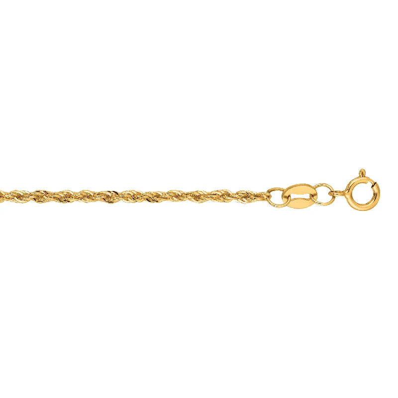 Best necklaces and pendants with opal and gold for a vibrant, luxurious contrast-14K Gold 1.5mm Lite Rope Chain