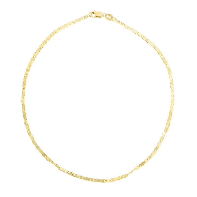 Necklaces and pendants with infinity love symbols for an eternal, romantic gesture-14K Gold 1.7mm Mariner Chain