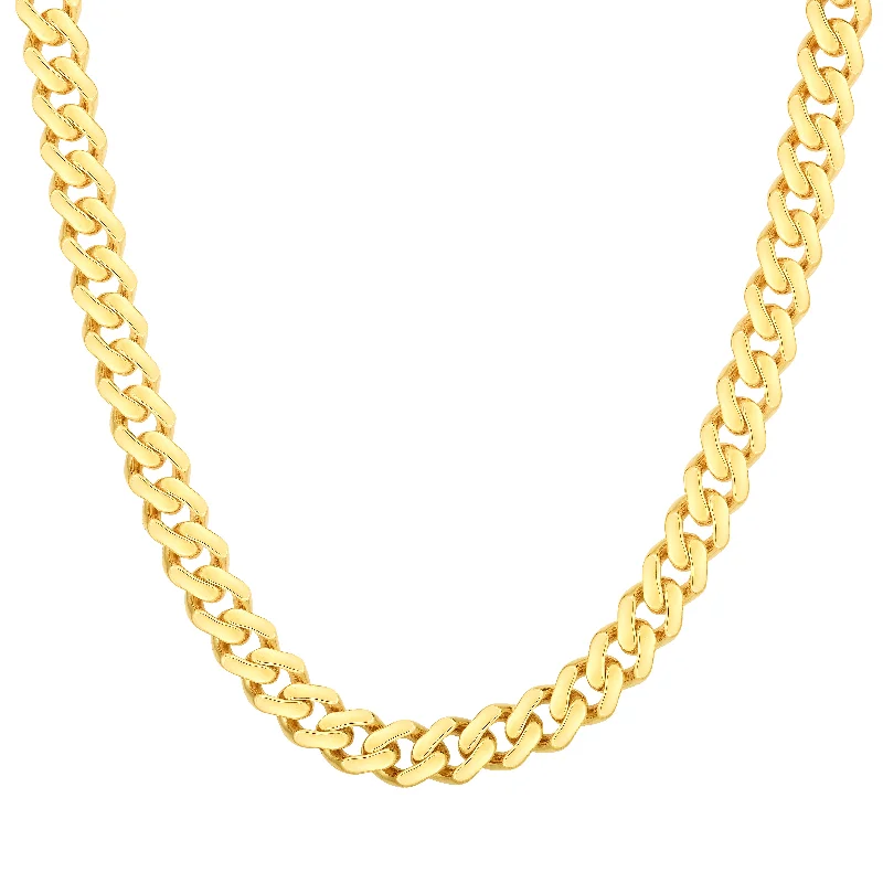 Beautiful necklaces and pendants with geometric shapes for a modern, artistic design-14K Gold 22"" 6.5mm Lite Miami Cuban