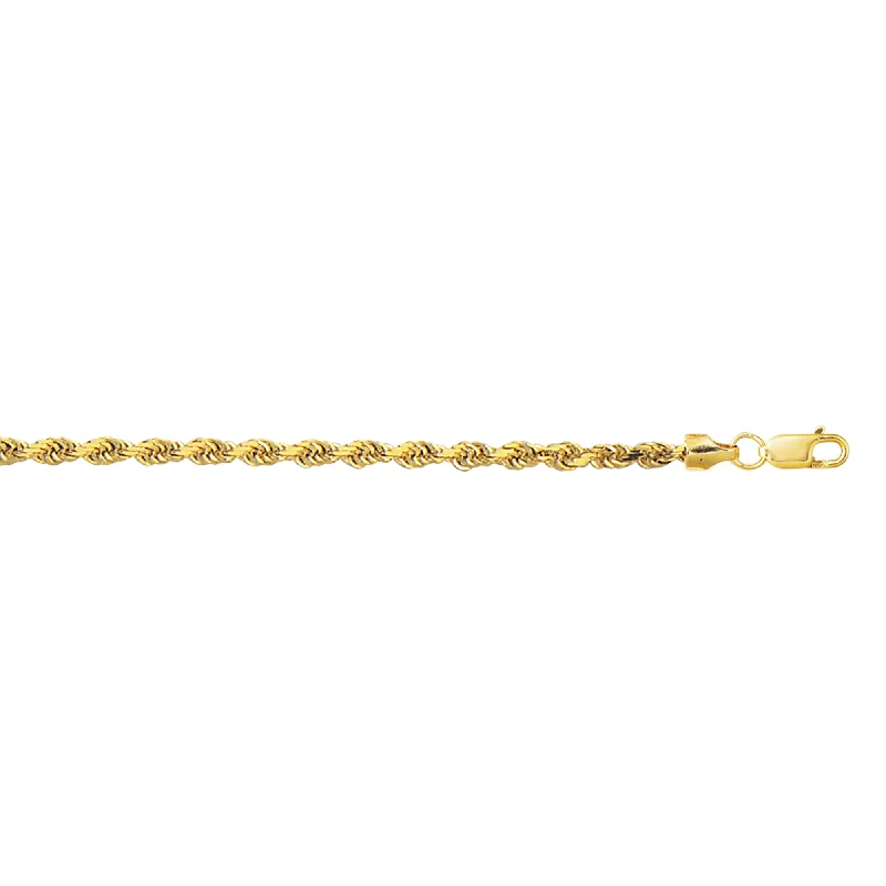 Trendy necklaces and pendants with statement pieces for a bold fashion statement-14K Gold 3.2mm Lite Rope Chain