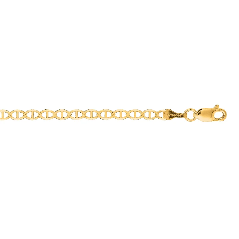 Trendy necklaces and pendants with geometric shapes for a modern aesthetic-14K Gold 3.2mm Mariner Chain