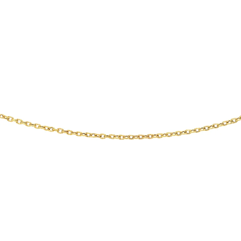 Best necklaces and pendants with glowing moonstone for an ethereal glow-14K Gold 3.3mm Textured Cable Chain