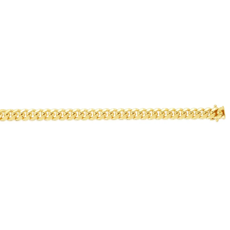 Best necklaces and pendants with crystal accents for a sparkling and elegant style-14K Gold 8.2mm Classic Miami Cuban