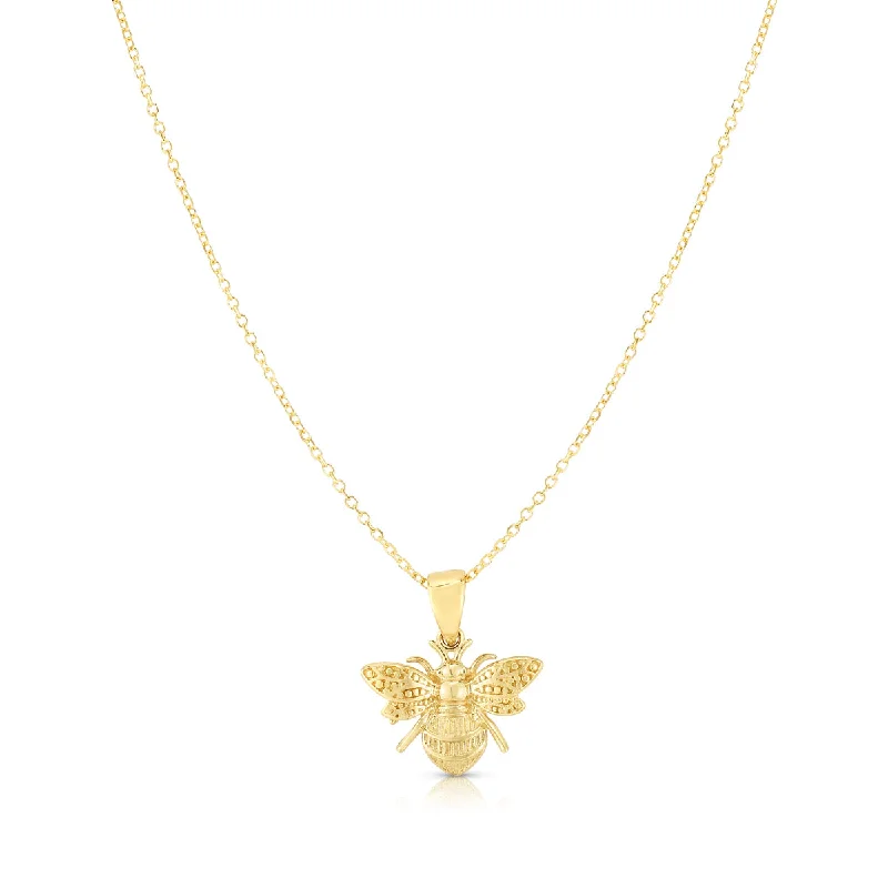 Necklaces and pendants with star-shaped designs for a whimsical, celestial touch-14K Gold Bumble Bee Necklace