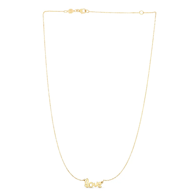 Best necklaces and pendants with opal gemstones for an iridescent glow-14K Gold Love Necklace