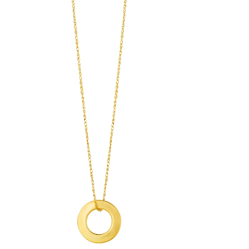 Best necklaces and pendants with seashell designs for a tropical, beachy vibe-14K Gold Polished Mini Open Circle Necklace