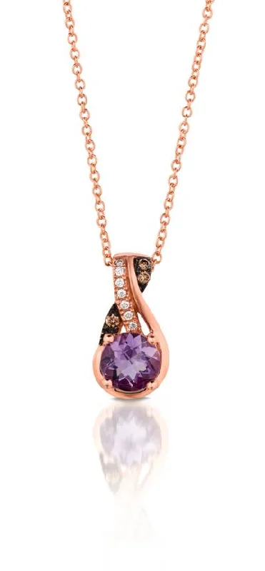 Beautiful necklaces and pendants with natural stones for an earthy, organic vibe-14K R/G PEND 0.05 DIA 0.60 PY |E|