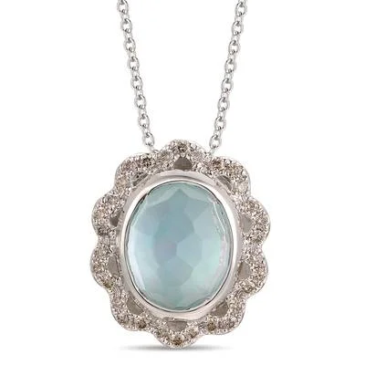 Beautiful necklaces and pendants with diamond halo settings for extra brilliance-14K W/G PEND 0.22 DIA 3.00 B3 |E|