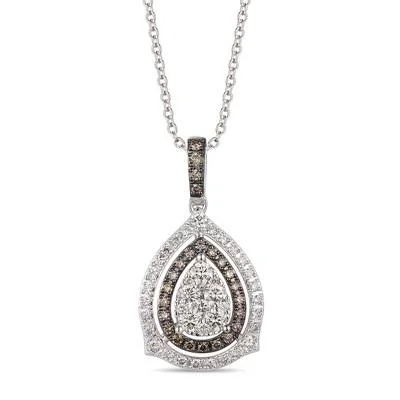 Best necklaces and pendants with black diamonds for an edgy, bold statement-14K W/G PEND 1.04 DIA