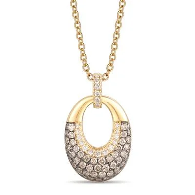 Best necklaces and pendants with oval pendants for a classic, elegant shape-14K Y/G PEND 0.61 DIA