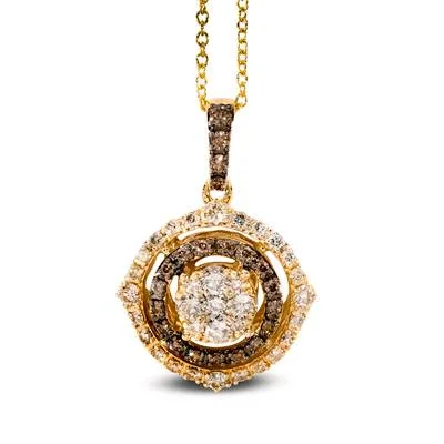 Best necklaces and pendants with vintage lockets for a nostalgic, sentimental look-14K Y/G PEND 0.69 DIA