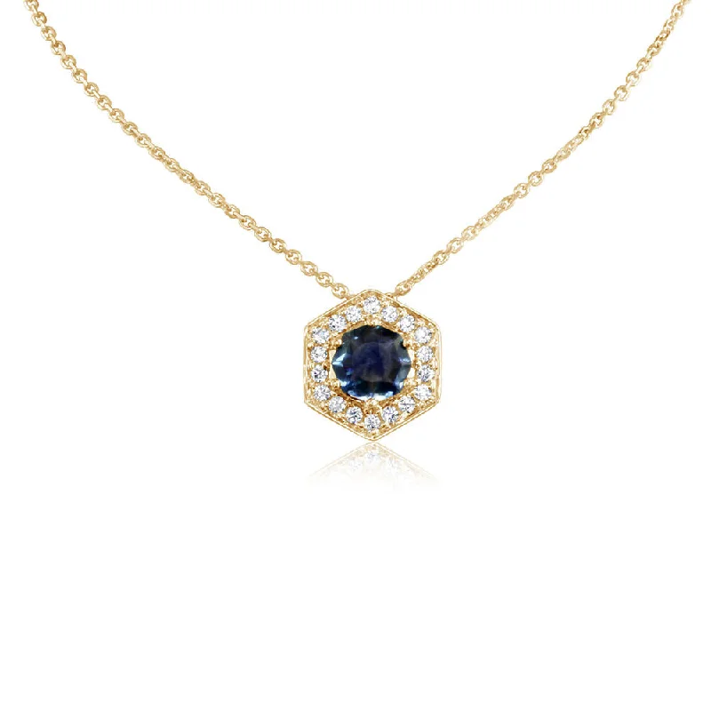 Beautiful necklaces and pendants with moonstone for an ethereal, mystical appearance-14K Yellow Gold Montana Sapphire Pendant