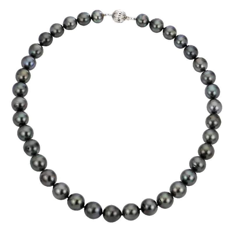 Necklaces and pendants with infinity love symbols for an eternal, romantic gesture-14KT White Gold Tahitian Pearl Necklace