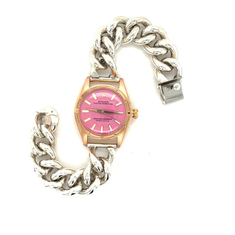 Best necklaces and pendants with statement designs for a fashionable accessory-1946 Rolex Bubbleback  31mm 18kt Rose + Sterling 1