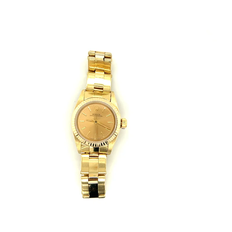 Best necklaces and pendants with personalized coordinates for a special keepsake-1987 Rolex Oyster Perpetual 24mm 14kt Gold