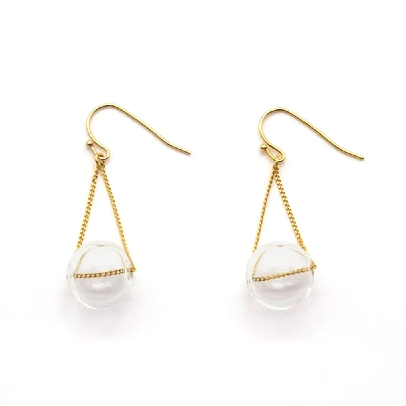 Gold Drop Earrings for Women -Bubble Abstract Earrings