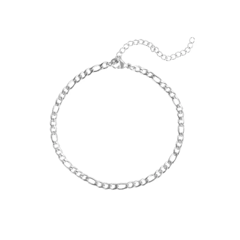 Best necklaces and pendants with black diamonds for an edgy, bold statement-Figaro wrist chain