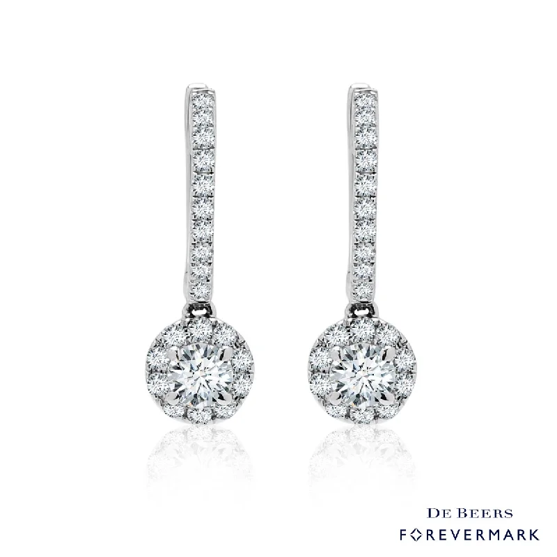 Push Back Drop Earrings for Convenience -Forevermark Center of My Universe Diamond Earrings in 18kt White Gold (5/8ct tw)