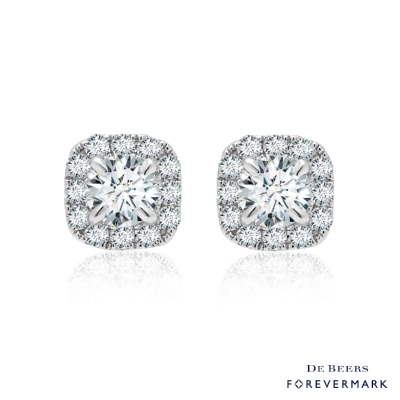 Lead Free Drop Earrings for Health -Forevermark Center of my Universe Cushion Diamond Halo Earrings (1 1/4ct tw)