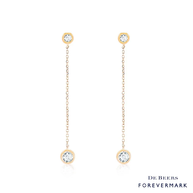 Drop Earrings for Work Attire -Forevermark Tribute Collection Diamond Drop Earrings in 18kt Rose Gold (1/3ct tw)