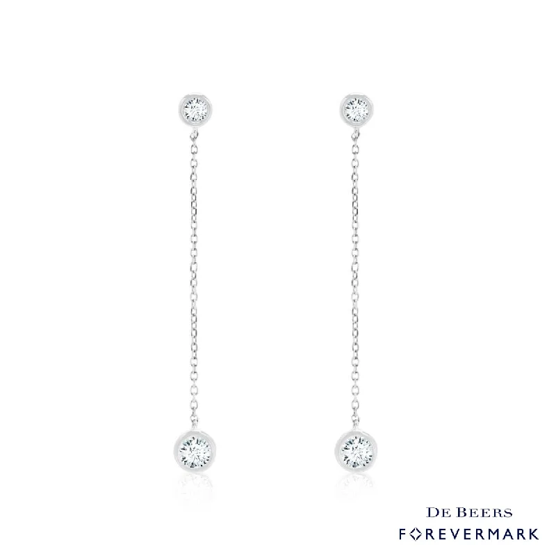 Drop Earrings for Everyday Glamour -Forevermark Tribute Collection Diamond Drop Earrings in 18kt White Gold (1/3ct tw)