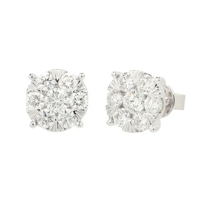 Drop Earrings for Shopping Trip -Diamond Fashion Earrings in 14kt White Gold (1 1/2ct tw)