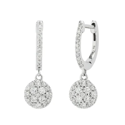 Drop Earrings for Gym Workout -Diamond Fashion Earrings in 14kt White Gold (1/2ct tw)